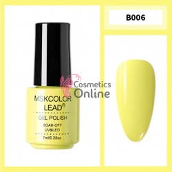 Oja Semipermanenta MSKCOLOR LEAD Soak Off UV/LED Cod 006 Sunny Day + 1 Pigment oglinda Cadou